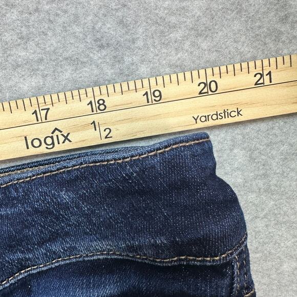 EVERflex Jeans High-Rise Skinny WMNS 20w Short Blue Dark Wash Denim Plus Cotton - Picture 6 of 9